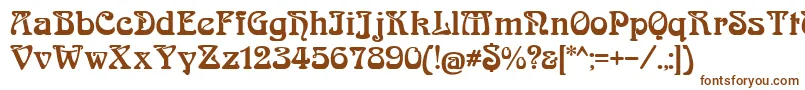 BoecklinsUniverse Font – Brown Fonts on White Background