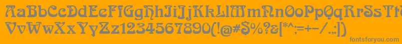 BoecklinsUniverse Font – Gray Fonts on Orange Background