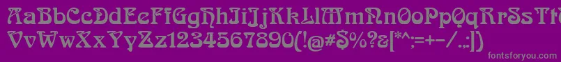 BoecklinsUniverse Font – Gray Fonts on Purple Background