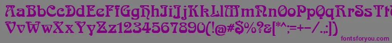 BoecklinsUniverse Font – Purple Fonts on Gray Background