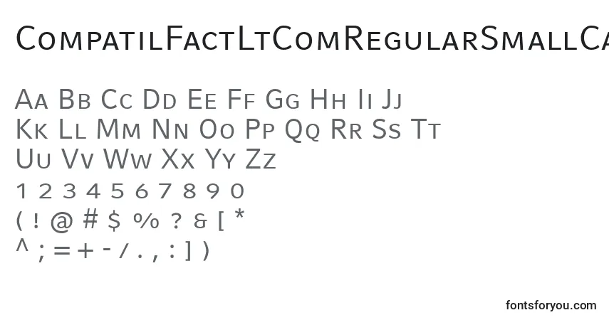 A fonte CompatilFactLtComRegularSmallCaps – alfabeto, números, caracteres especiais