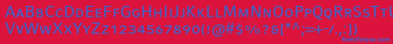 CompatilFactLtComRegularSmallCaps Font – Blue Fonts on Red Background