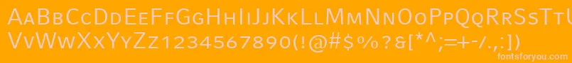 CompatilFactLtComRegularSmallCaps Font – Pink Fonts on Orange Background