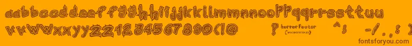 HorrorPoster Font – Brown Fonts on Orange Background