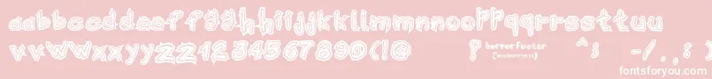 HorrorPoster Font – White Fonts on Pink Background