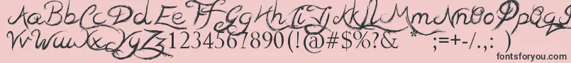 TeaserHouses Font – Black Fonts on Pink Background