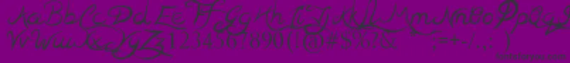 TeaserHouses Font – Black Fonts on Purple Background