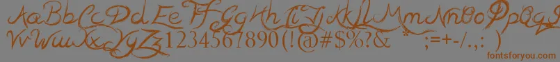 TeaserHouses Font – Brown Fonts on Gray Background