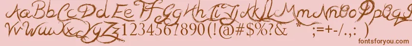 More about TeaserHouses Font TeaserHouses Font – Brown Fonts on Pink Background