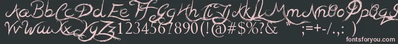 TeaserHouses Font – Pink Fonts on Black Background