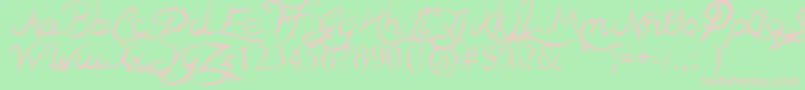 Fonte TeaserHouses – fontes rosa em um fundo verde