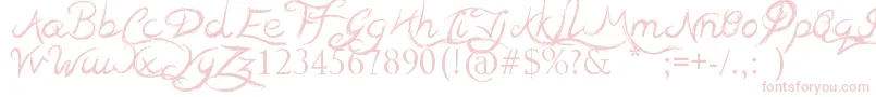 TeaserHouses Font – Pink Fonts on White Background