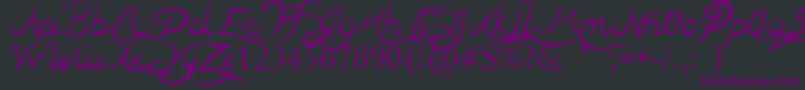 TeaserHouses-Schriftart – Violette Schriften auf schwarzem Hintergrund