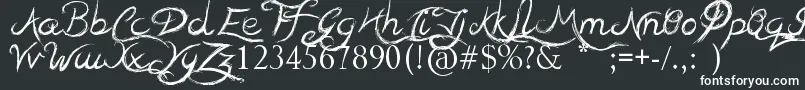 TeaserHouses Font – White Fonts on Black Background