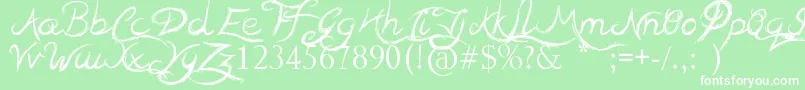 TeaserHouses Font – White Fonts on Green Background