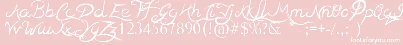 TeaserHouses Font – White Fonts on Pink Background