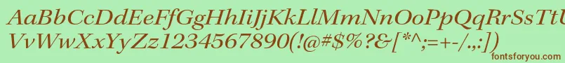 KeplerstdExtitsubh Font – Brown Fonts on Green Background