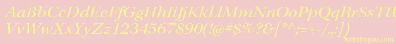 KeplerstdExtitsubh Font – Yellow Fonts on Pink Background