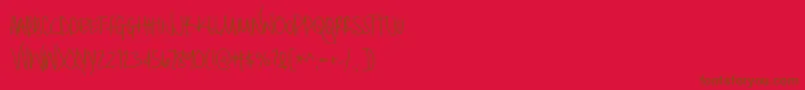 BmdBrilliant-Schriftart – Braune Schriften auf rotem Hintergrund