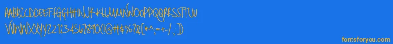 BmdBrilliant Font – Orange Fonts on Blue Background