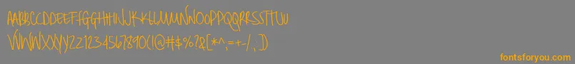 BmdBrilliant Font – Orange Fonts on Gray Background