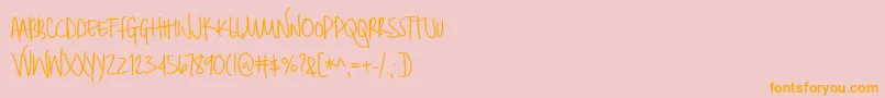 BmdBrilliant Font – Orange Fonts on Pink Background
