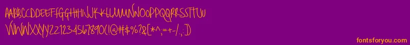 BmdBrilliant Font – Orange Fonts on Purple Background