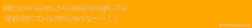 BmdBrilliant Font – Pink Fonts on Orange Background