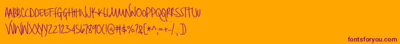 Шрифт BmdBrilliant – фиолетовые шрифты на оранжевом фоне