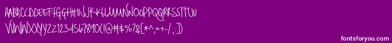 BmdBrilliant Font – White Fonts on Purple Background