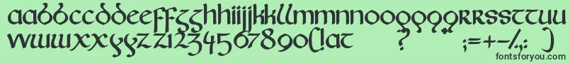 Fairies Font – Black Fonts on Green Background