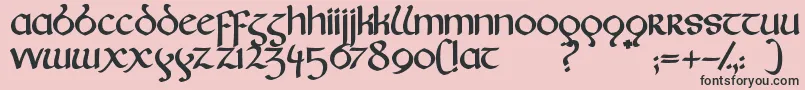 Fairies Font – Black Fonts on Pink Background