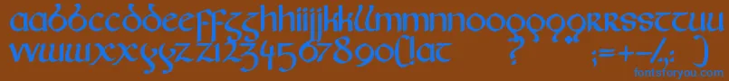 Fairies Font – Blue Fonts on Brown Background