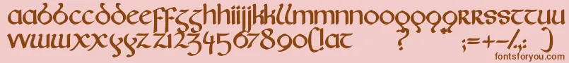 Fairies Font – Brown Fonts on Pink Background