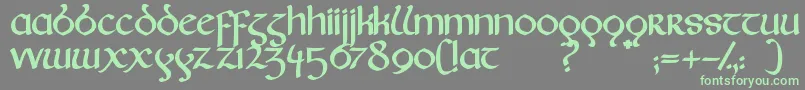 Fairies Font – Green Fonts on Gray Background