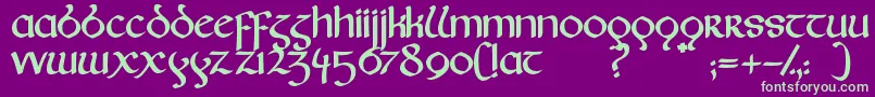 Fairies Font – Green Fonts on Purple Background
