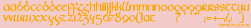 Fairies Font – Orange Fonts on Pink Background