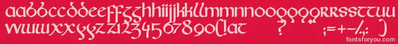 Fairies Font – Pink Fonts on Red Background