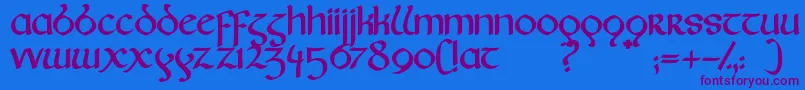 Fairies Font – Purple Fonts on Blue Background