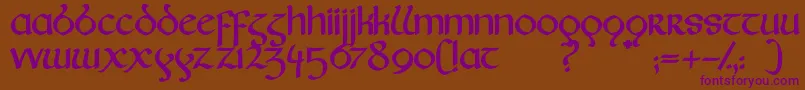 Fairies Font – Purple Fonts on Brown Background