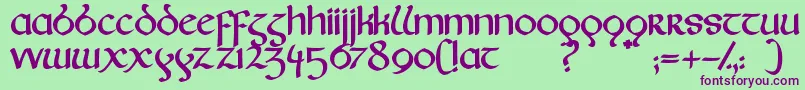 Fairies Font – Purple Fonts on Green Background