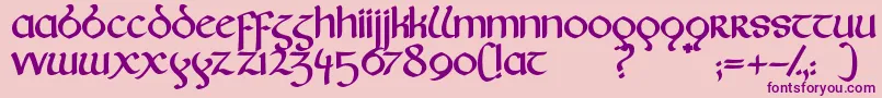 Fairies Font – Purple Fonts on Pink Background