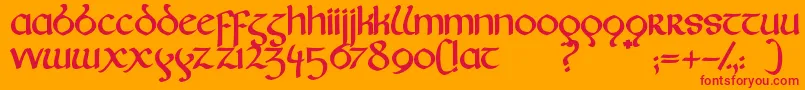 Fairies Font – Red Fonts on Orange Background