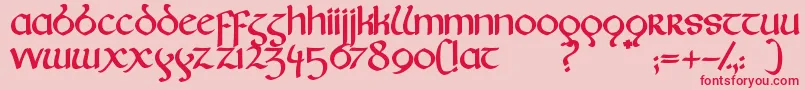 Fairies-Schriftart – Rote Schriften auf rosa Hintergrund