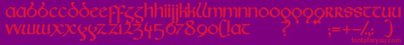 Fairies Font – Red Fonts on Purple Background