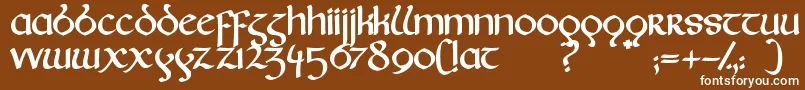 Fairies Font – White Fonts on Brown Background