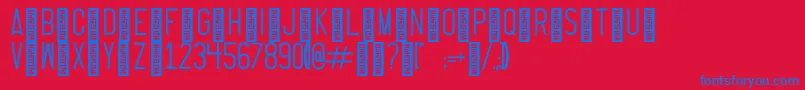 ThrusterRegular Font – Blue Fonts on Red Background