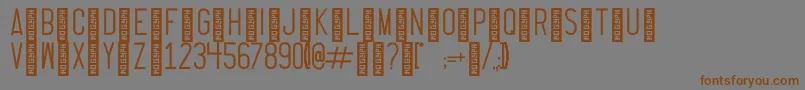 ThrusterRegular Font – Brown Fonts on Gray Background