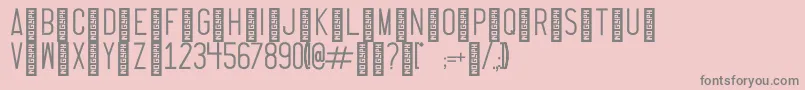 フォントThrusterRegular – ピンクの背景に灰色の文字