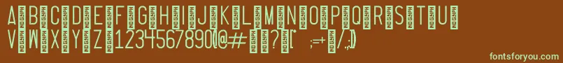 ThrusterRegular Font – Green Fonts on Brown Background